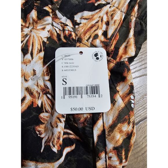 NWT FP Movement Free People The Way Home Green Black Tropical Floral Shorts S - Picture 4 of 6